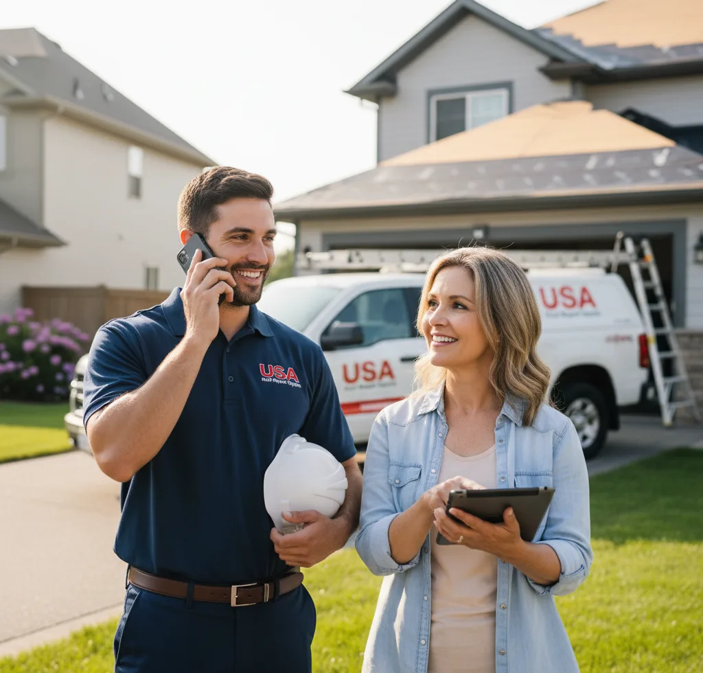 USA Roof Repair Experts customer support in Metamora